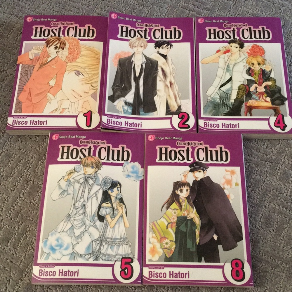 Ouran High School Host Club Manga Volume 1,2,4,5,8